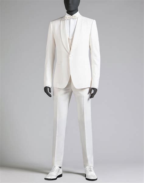 dolce gabbana white men suit|dolce and beganna men's tuxedo.